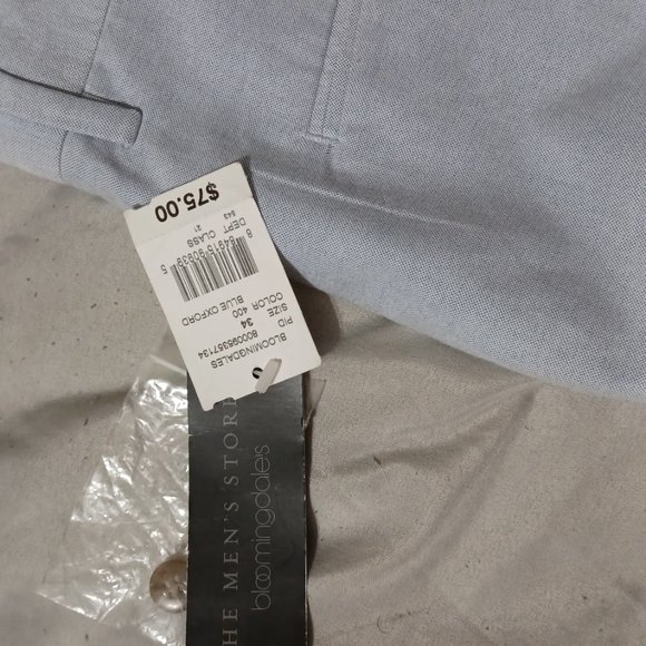 Men's Blue Oxford Shorts - Picture 4 of 8